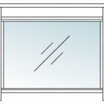 フォルム　柱芯ガラス枠2段
